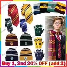 Bufanda y guantes Harry Potter Gryffindor Slytherin Ravenclaw Hufflepuff regalo