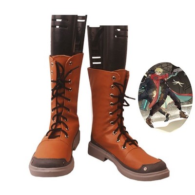 Trigun Stampede Vash Shoes Cosplay Men Orange Boots | eBay