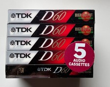 Lot of 9 Vintage Cassette Tapes TDK D60 D90 Head Cleaner Sealed NOS