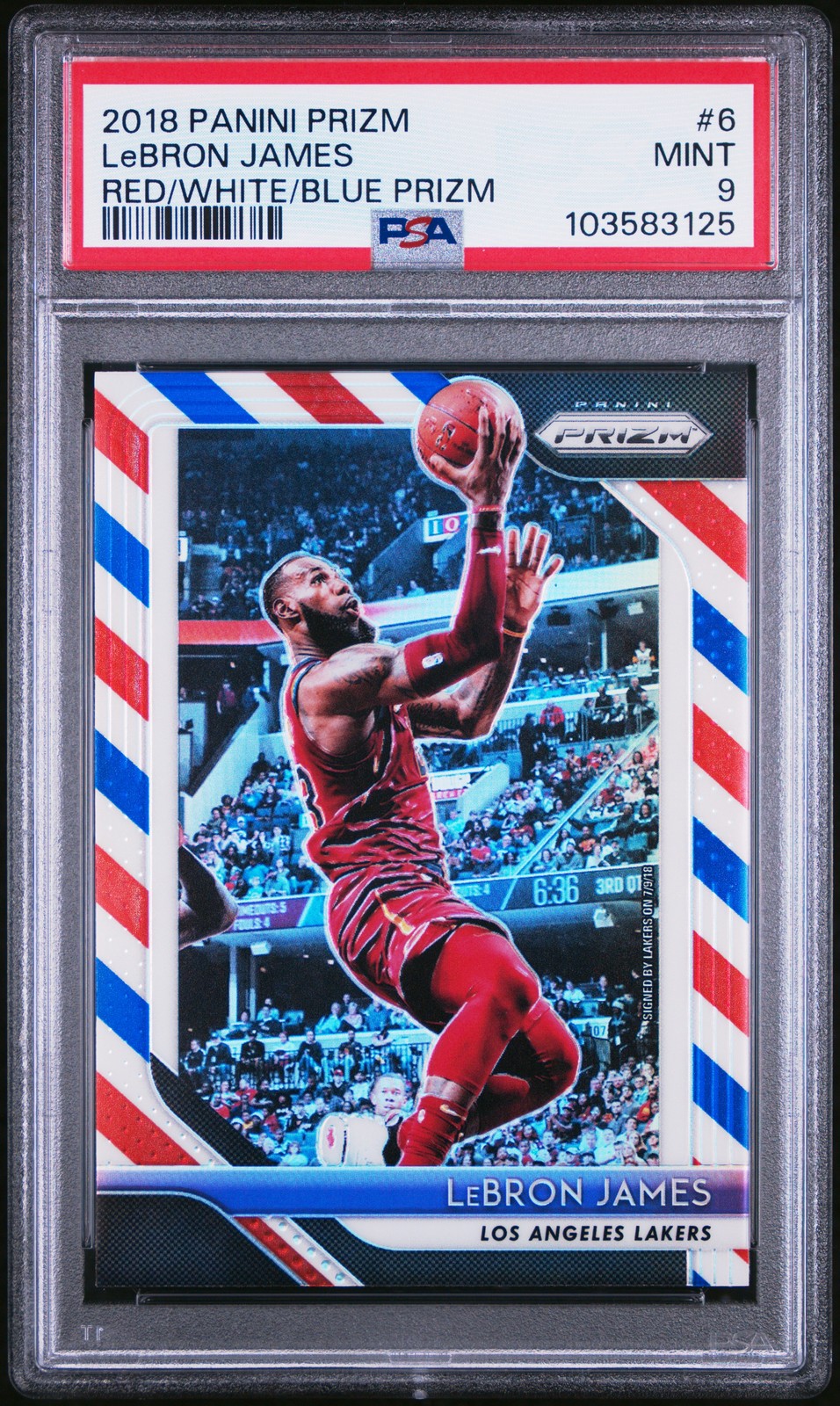 LeBron James 2018 Prizm #6 Red White Blue Price Guide - Sports