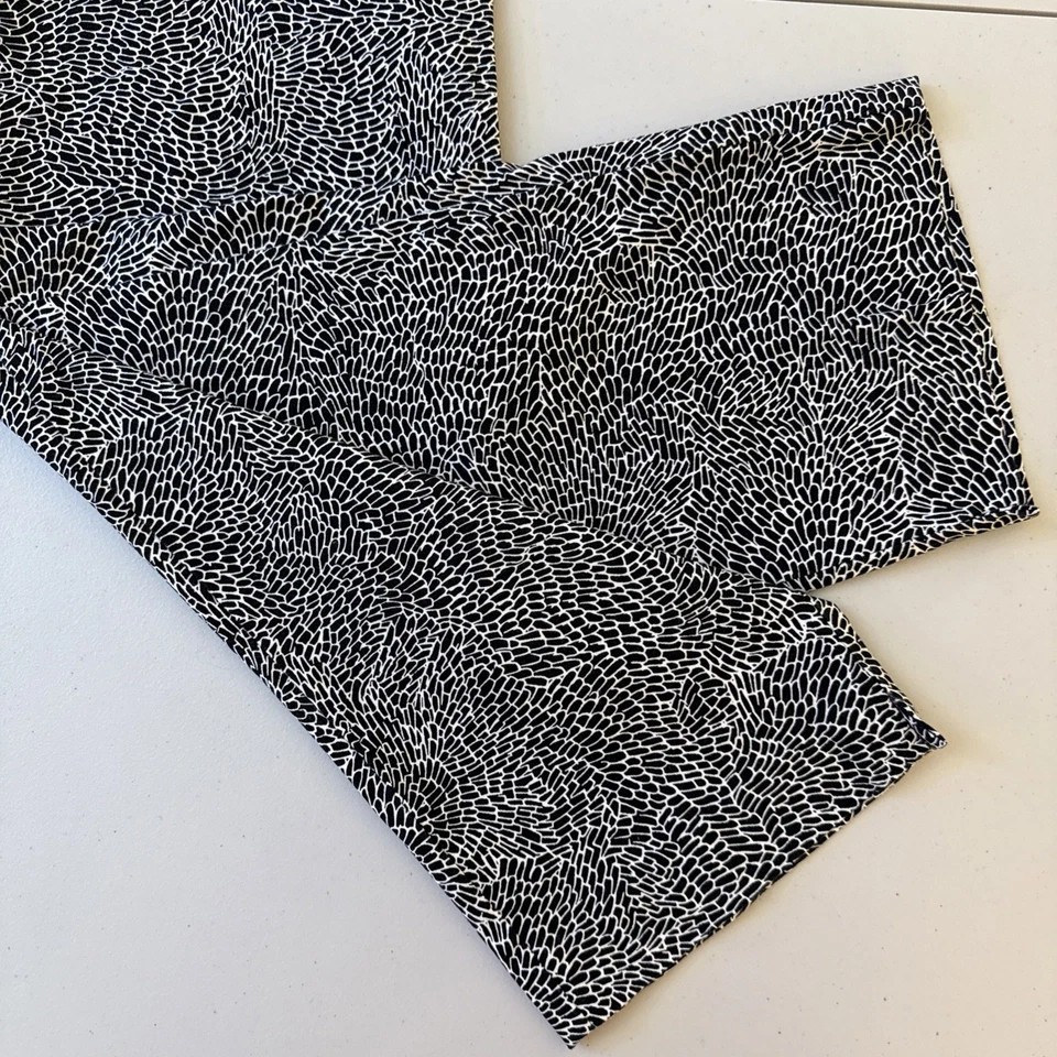 Pantalones capri Coldwater Creek para mujer talla 6 estampado blanco y negro bolsillos delanteros nuevos sin etiquetas Foto 2 de 4