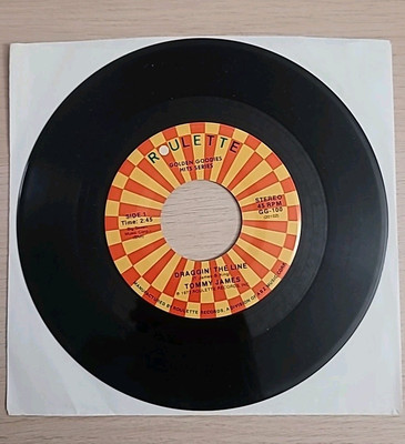 TOMMY JAMES - Draggin' The Line / I'M COMIN' HOME (1973 HIT / 45RPM VYNIL RECORD