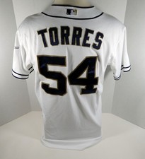 2015 San Diego Padres Alex Torres #54 Game Used White Jersey