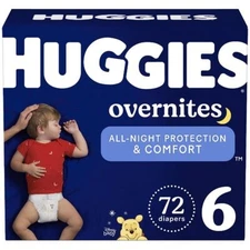 Huggies Overnites Nighttime Baby Diapers - Size 6 - 72ct