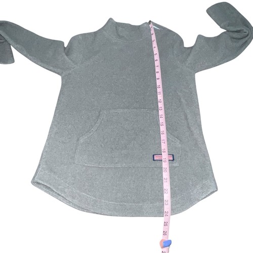 Vineyard Vines Girls' Lightweight Fleece Button Shoulder Tunic Gray Medium 10-12 - Picture 5 of 8