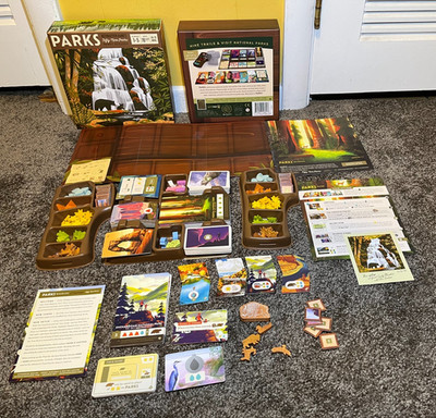 Keymaster Games PARKS Board Game + Wildlife Expansion, 100% Complete, VG++