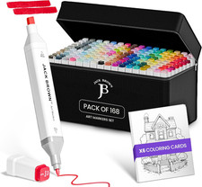 168 Colors Alcohol Markers Set with Fine  Chisel Dual Tip - Professional Art Ma