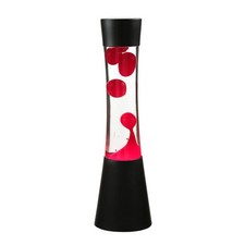 Lavalampe Retro Schwarz Rot 39 cm inkl. Leuchtmittel Magma Tischleuchte RINGO