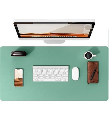Large PU Leather Dual Sided Desk Pad Non-Slip Mouse Pad Desk Mat Writing Mat