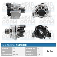 Meat & Doria Generator FüR Opel Corsa D S07 1.3 Cdti F08 F68 A H00 Fiat Doblo