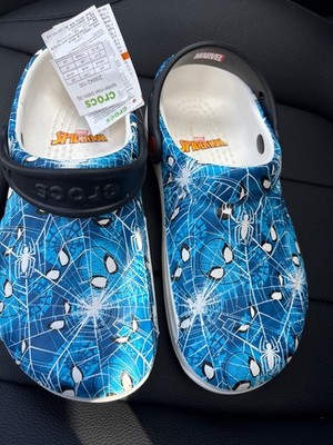 New Crocs Marvel Spider-Man Bistro Graphic Clogs 208842-100 Size M6/W8