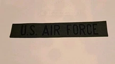 USAF U.S. AIR FORCE OD Green BDU Uniform Olive Drab Nylon Name Tape Patch NOS