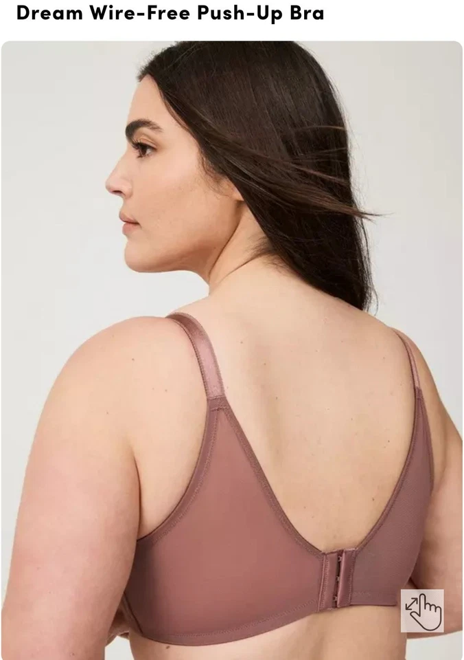 Бюстгальтер пуш-ап Torrid Dream без проводов 46DDD новый без ценников розово-серый - Изображение 3 из 4