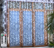 Christmas Curtain String Fairy Lights in  300 lights 10'x10' Christmas Dorms