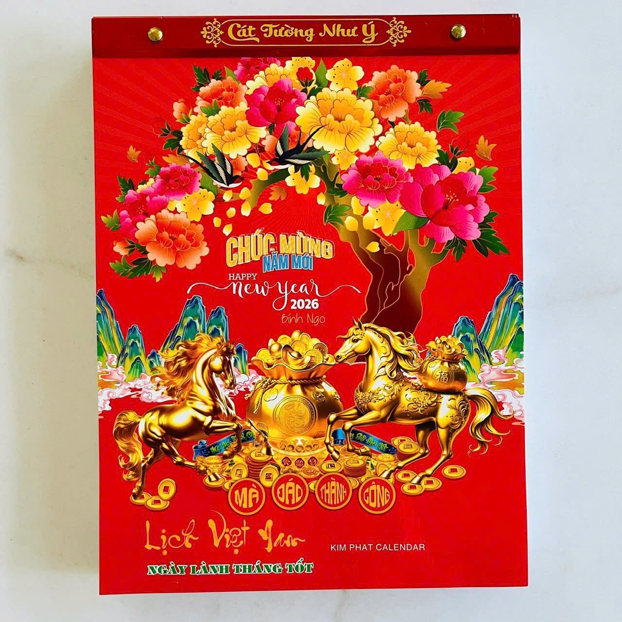 2026 Asian Vietnamese Chinese New Year Wall-Mounted Calendar/ Lich Binh Ngo 2026