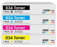 4PK 034 CRG-034 CRG034 Toner Cartridges Replacement for Canon imageCLASS MF81...
