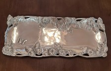 Vintage Arthur Court Butterfly Aluminum Serving Tray 8” x 19” 2006 signed