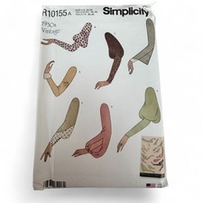Simplicity Sewing Pattern R10155 1930s Vintage Sleeves Bodice Guide 2019 Uncut