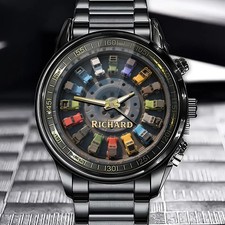 Personalized Trailblazers Jeep Black Stainless Steel Watch - Customizable Name