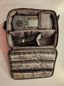 Atari Lynx Model 1 w/ 3 Games Case & Car Plug - Tested - No Battery Cover