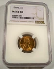 1949-S NGC MS66RD LINCOLN CENT 1c MS 66 RD RED