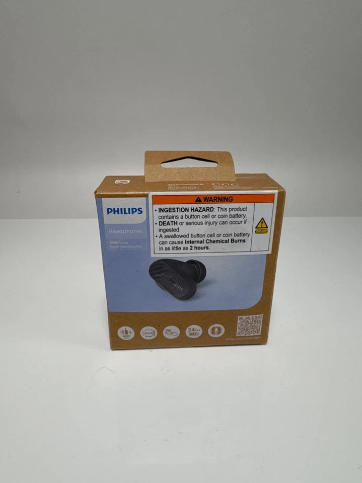 Fones de ouvido sem fio PHILIPS TAT3519, fones de ouvido sem fio verdadeiros CAIXA ABERTA - Imagem 2 de 4