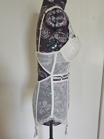 VICTORIA'S SECRET CORSET BRA BUSTIER GARTER BRIDAL SWAROVSKI CRYSTALS 36C