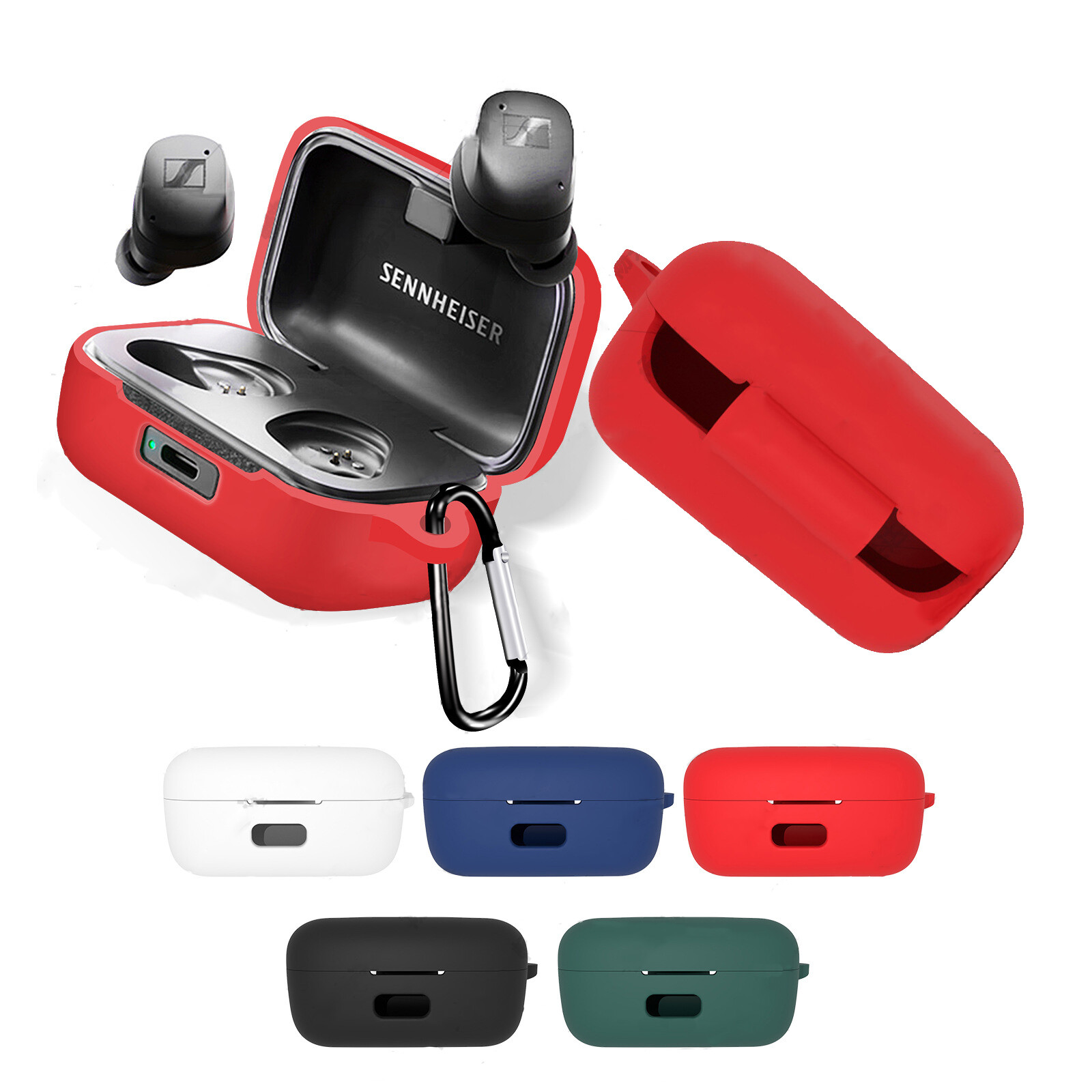 For Sennheiser MOMENTUM 3 Wireless Earphones Silicone Case Cover Hook | eBay