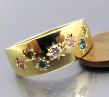 REIF-DESIGN - TOP BRILLANT STERNENHIMMEL "COLOR" - 585 GOLD - UNIKAT!