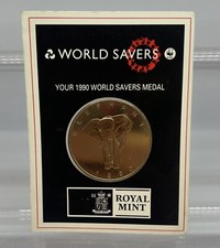 NatWest World Savers Medal 1990 Elephant  Royal Mint In Original Pack