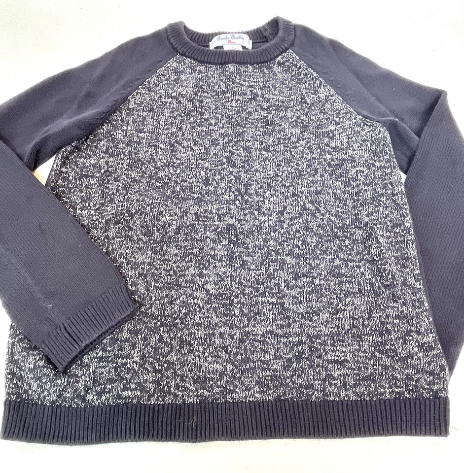 Brooks Brothers Fleece Girl’s Navy Cotton Sweater With Metallic Details Size L - Image 3 of 4