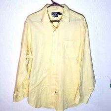 Polo Ralph Lauren Philip Button Up Long Sleeve Shirt Mens 17 34/35 Yellow
