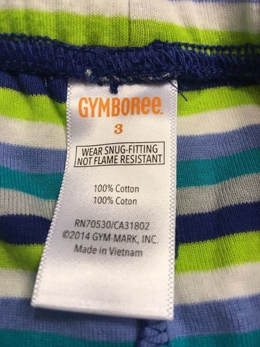 NWT Gymboree Boy's I Love Space Blue & Multi Color Striped Pajama Outfit - 3 - Picture 10 of 11