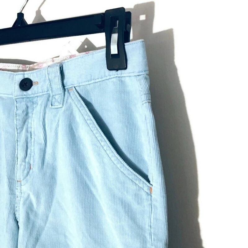 LL BEAN девочек размер 10 синий грузовой вельвет укороченные брюки - Изображение 4 из 4