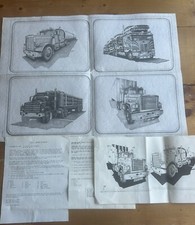 Tri-Chem Chart 7776 Truck Set/ Paint Picture/ Vintage New Unpainted/Uncut(Read )
