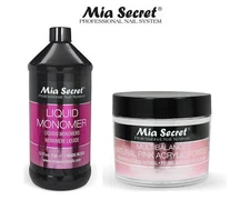 Mia Secret Liquid Monomer 32 oz and Natural Pink Powder 2 oz