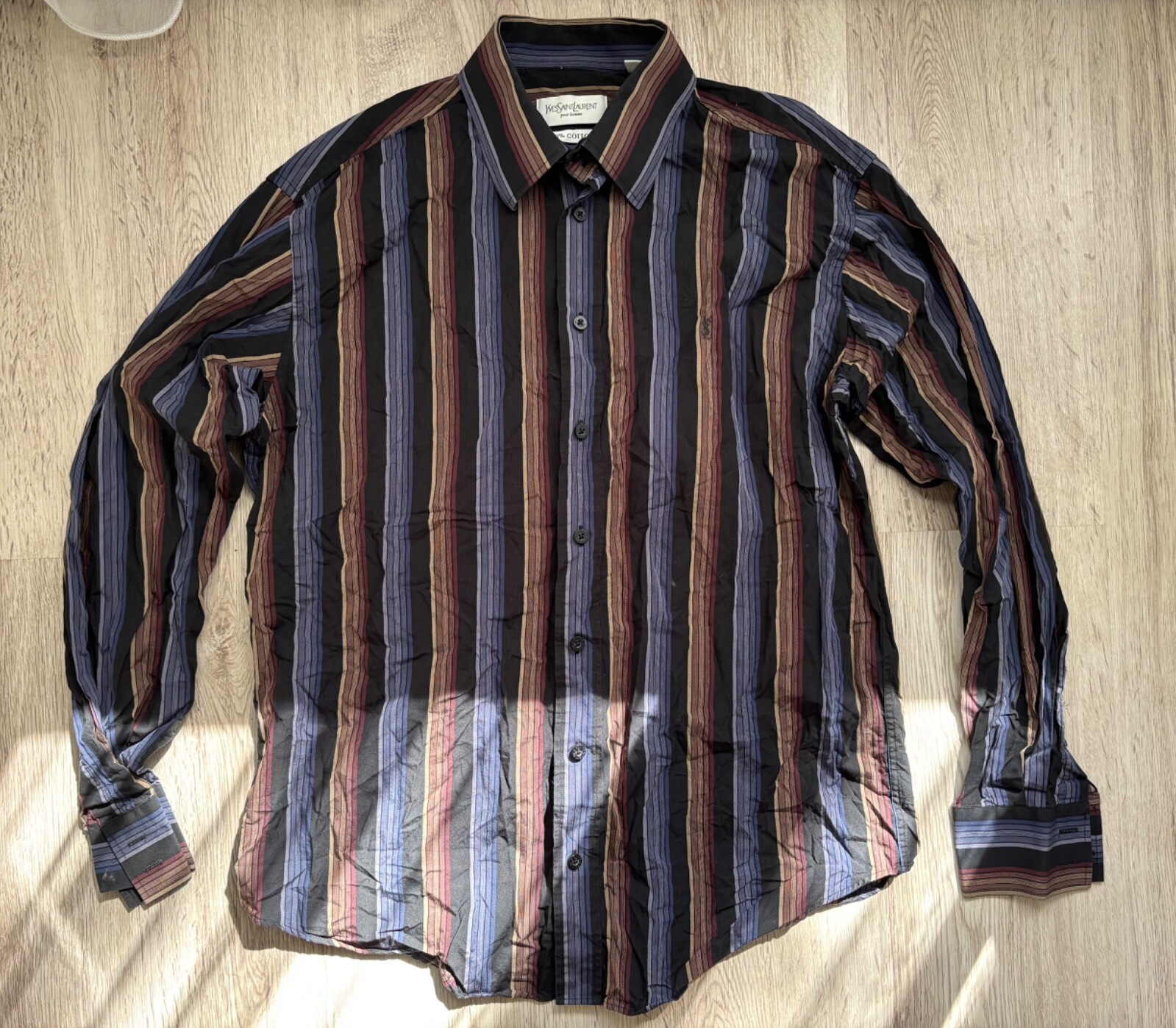 camicia uomo multicolore vintage anni 90 yves saint laurent taglia media
