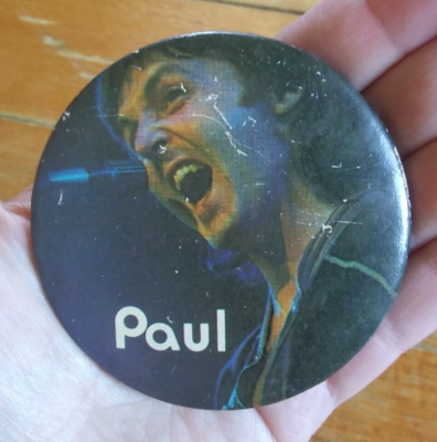 RARE Vintage ~ Paul McCartney ~ WINGS Concert Band Pin Button