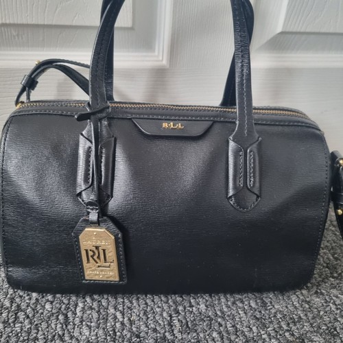 Genuine Ralph Lauren handbag black leather. Immaculate condition, used