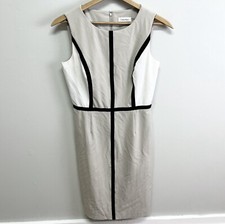 Calvin Klein Beige Geometric Bodycon Dress Women’s 4
