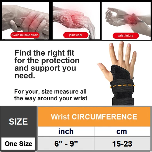 Left Right Wrist Support Brace Splint Carpal Tunnel Hand Sprain Arthritis Injury - Picture 2 of 19