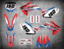 Custom Graphics Full Kit For Honda CRF 150 R 2007 - 2019 SLEEK style stickers 