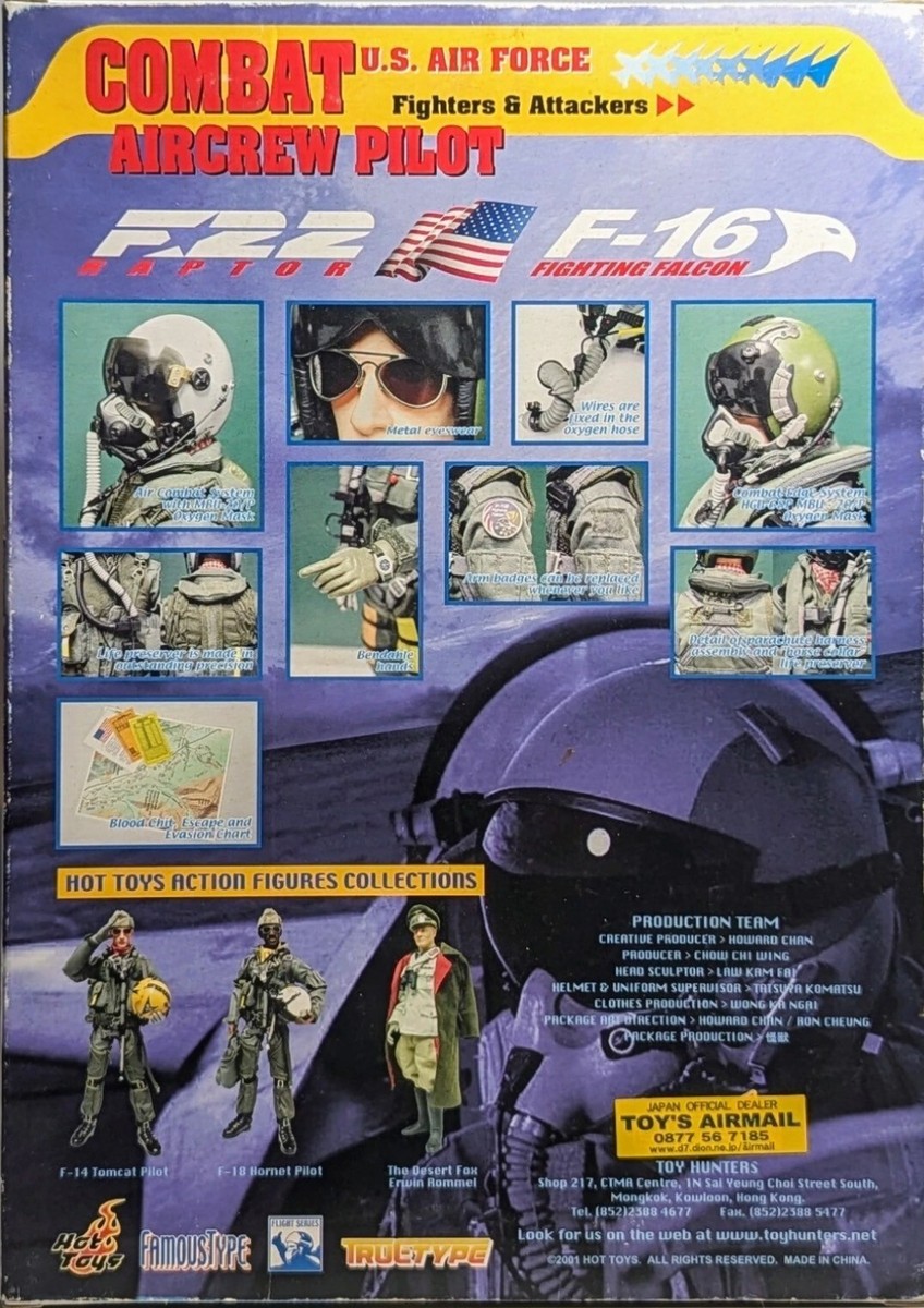 Hot Toys 1/6 F-22 Combat Aircrew Pilot Action Figure Model Toy