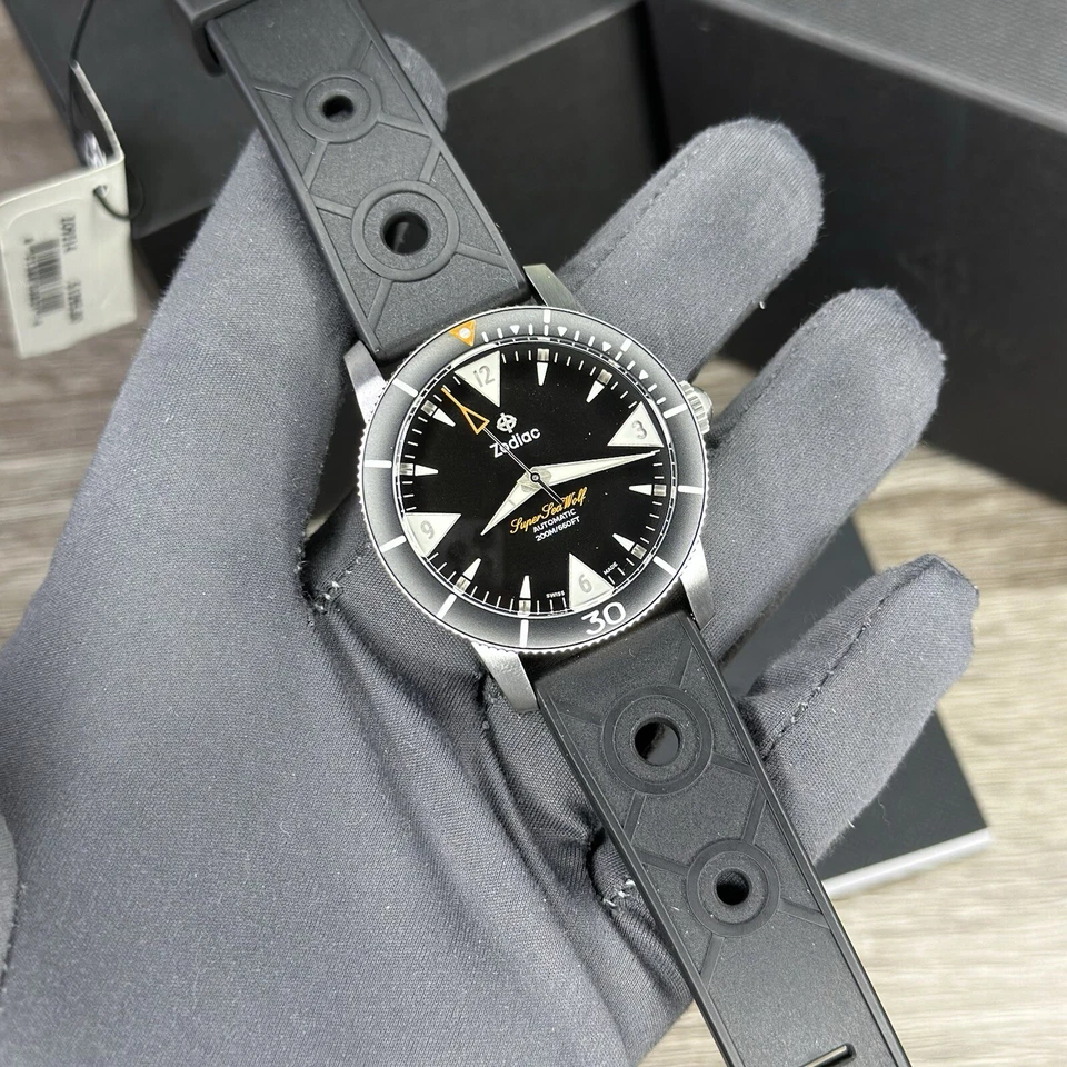 NEW✅SWISS AUTOMATIC✅ Zodiac Super Sea Wolf Skin Diver Black Men's Watch ZO9214 - image 4 of 4