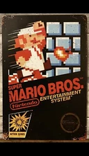 Nintendo Super Mario 1 Bros Metal Tin Sign Poster Retro Man Cave Game Room
