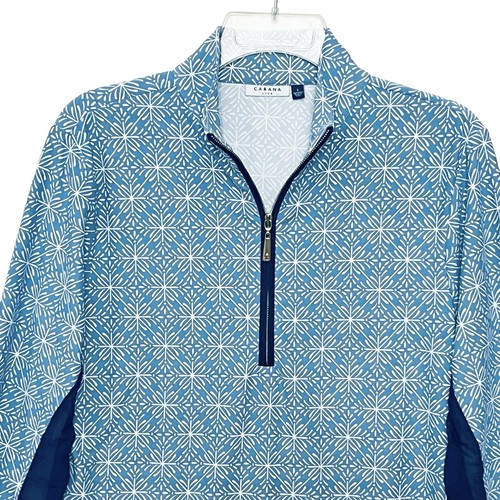 Cabana Life Top Resort Palapa Azul Mosaico Malla/Bajo/Manga Larga 3/4 Cremallera Talla L - Imagen 3 de 12