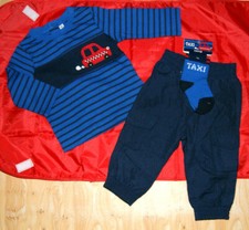 ENSEMBLE 3 mois 6 mois polo pantalon chaussette TAXI ROUGE LONDRES GARCON BEBE