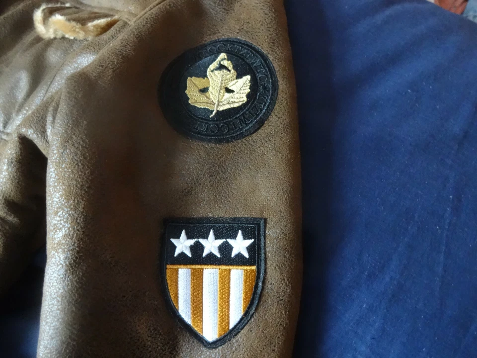 US Aviator style jacket (faux leather) - Image 4 of 4