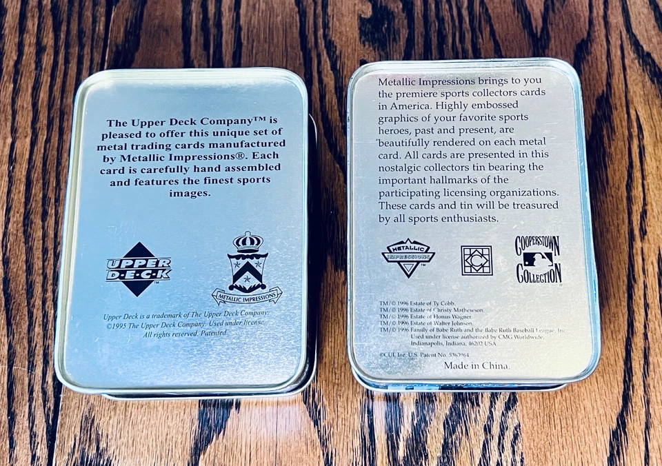 (2) JUEGO DE 5 CARTAS IMPRESIONES METÁLICAS DE CUBIERTA SUPERIOR - MANTO, RUTH, MÁS - ¡NUEVO! Foto 3 de 4