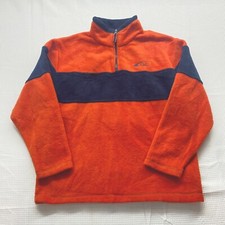 The Childrens Place Boys Winter Jacket Size Large 10/12 Fleece Full Zip Orange